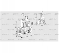 VCS780F05NLWR3E/PPPP/PPZ- (88206635) Сдвоенный газовый клапан Kromschroder