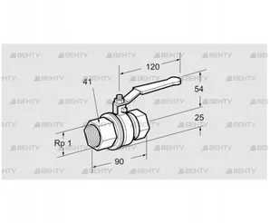 AKT 25R50B (03152274) Запорный кран Kromschroder