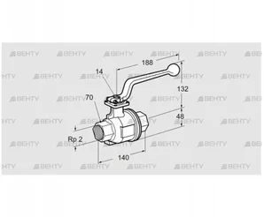 AKT 50R160S (03152356) Запорный кран Kromschroder