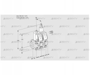 VCS2E40R/40R05NLKR/PPPP/PPPP (88104593) Сдвоенный газовый клапан Kromschroder