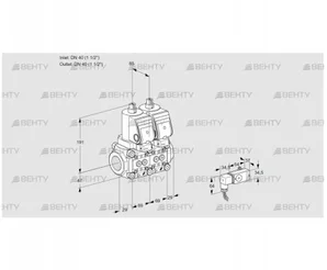 VCS2T40N/40N05NNKGR/2--3/PPPP (88101220) Сдвоенный газовый клапан Kromschroder