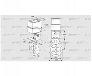 IDR200Z03D100AU/50-15W15E (88303764) Дроссельная заслонка Kromschroder