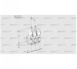 VCS2E25R/25R05NNWSR/PPPP/PPPP (88100410) Сдвоенный газовый клапан Kromschroder