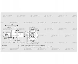 BIO 50HB-500/435-(37)D (84015550) Газовая горелка Kromschroder