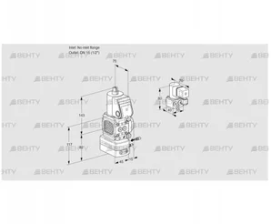 VAG1-/15R/NWBE (88006118) Газовый клапан с регулятором соотношения Kromschroder