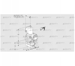 VAG2E40R/40R05GEVWSL/PP/PP (88105550) Газовый клапан с регулятором соотношения Kromschroder