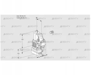 VAH2E50R/25R05FHEVWR/PP/PP (88102395) Клапан с регулятором расхода Kromschroder