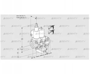 VCH1E25R/25R05LHEVWSL8/PPPP/PPPP (88106738) Клапан с регулятором расхода Kromschroder