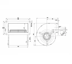 Центробежный вентилятор ebmpapst D2E097BE0165