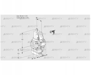 VAH2E40R/40R05HEVWGR/PP/PP (88103659) Клапан с регулятором расхода Kromschroder