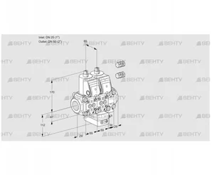 VCH2E25R/50R05NHEVWR3/PPPP/PPPP (88102584) Клапан с регулятором расхода Kromschroder