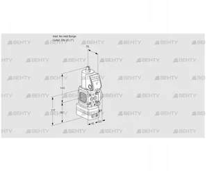 VAD1-/25R/NW-25A (88030956) Газовый клапан с регулятором давления Kromschroder