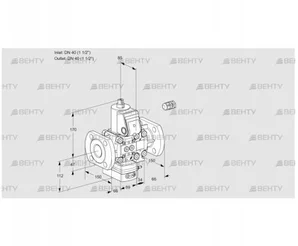 VAH2E40F/40F05HEVWR/PP/PP (88102564) Клапан с регулятором расхода Kromschroder