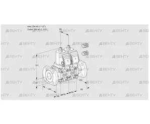 VCS2E40F/40F05NNWGR3/PPPP/PPPP (88102800) Сдвоенный газовый клапан Kromschroder