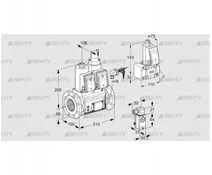 VCS780F05NLWRE/PPZ-/P3PP (88207924) Сдвоенный газовый клапан Kromschroder