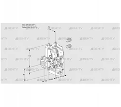 VCH1E20R/15R05NHEWR3/PPPP/PPPP (88101417) Клапан с регулятором расхода Kromschroder