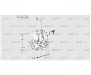 VCS2E32R/32R05NNWR/PPPP/PPPP (88100236) Сдвоенный газовый клапан Kromschroder