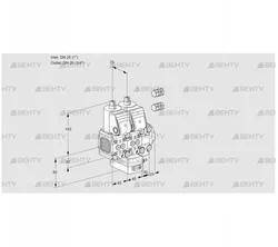 VCH1E25R/20R05FNHEVWR3/PPPP/PPPP (88102508) Клапан с регулятором расхода Kromschroder