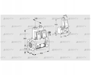 VCS9125F05NNAR3E/PPZ-/PPPP (88204916) Сдвоенный газовый клапан Kromschroder