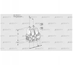 VCS1E25R/20R05FNNVWR3/PPPP/PPPP (88101756) Сдвоенный газовый клапан Kromschroder