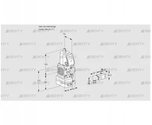 VAD1-/25R/NW-25A (88033045) Газовый клапан с регулятором давления Kromschroder