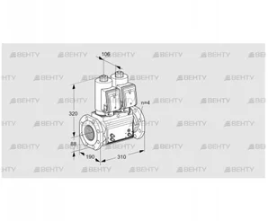 VCS7T80A05NNQGRB/MMPM/PPPP (88204337) Сдвоенный газовый клапан Kromschroder