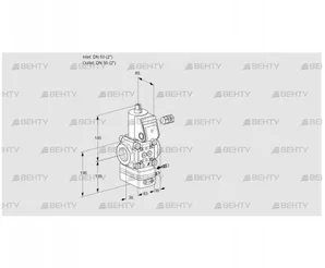 VAG350R/NWAE (88000277) Газовый клапан с регулятором соотношения Kromschroder