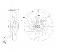 Осевой вентилятор ebmpapst A2D250AH0201