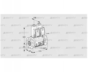 VCS7T80A05NNQSRE/PPVP/PPPP (88204940) Сдвоенный газовый клапан Kromschroder