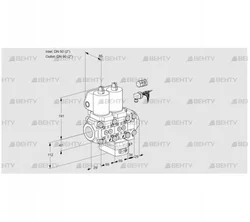 VCG2E50R/50R05NGEVWSL8/PPPP/PPPP (88104474) Клапан с регулятором соотношения Kromschroder