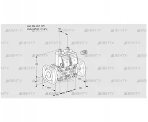 VCS2E40F/40F05NNQR/PPPP/PPPP (88107445) Сдвоенный газовый клапан Kromschroder