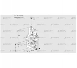 VAH2T40N/40N05HAVQSR/PP/PP (88100635) Клапан с регулятором расхода Kromschroder