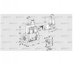 VCS780F05NLWRE/P3PP/PPZ- (88206571) Сдвоенный газовый клапан Kromschroder