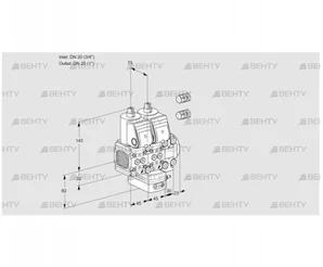 VCH1E20R/25R05FNHEVWR3/PPPP/PPPP (88102534) Клапан с регулятором расхода Kromschroder