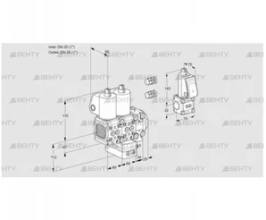 VCH2E25R/25R05FNHEVWL3/PPBS/PPPP (88103654) Клапан с регулятором расхода Kromschroder