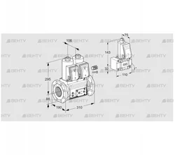 VCS780F05NNWR3E/PPPP/PPZ- (88204050) Сдвоенный газовый клапан Kromschroder