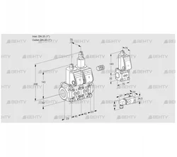 VCS1E25R/25R05NLWR/2-PP/PPBS (88106883) Сдвоенный газовый клапан Kromschroder