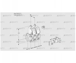 VCS2E25R/25R05NNWR/3-PP/PP4- (88106827) Сдвоенный газовый клапан Kromschroder