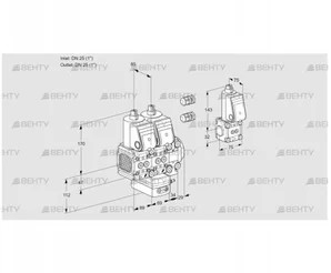 VCH2E25R/25R05FNHEVWR3/PPPP/PPBS (88103164) Клапан с регулятором расхода Kromschroder