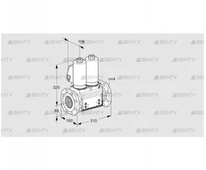 VCS7T80A05NNQSLB/PPPP/MMMM (88204063) Сдвоенный газовый клапан Kromschroder