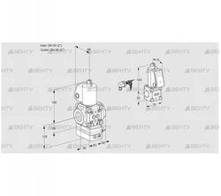 VAG3E50R/50R05GEWL/ZS/PP (88103143) Газовый клапан с регулятором соотношения Kromschroder