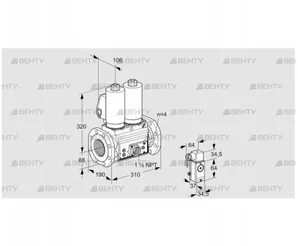 VCS7T80A05NNWSLE/PPVP/2-P3 (88204170) Сдвоенный газовый клапан Kromschroder