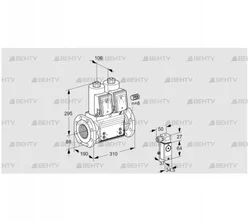 VCS780F05NNWR3B/4-3-/2-3- (88207374) Сдвоенный газовый клапан Kromschroder