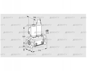 VCS780F05NLWGL3B/MMMM/MMMM (88203355) Сдвоенный газовый клапан Kromschroder