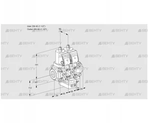 VCH2T40N/40N05NHAVQGR/PPPP/PPPP (88100899) Клапан с регулятором расхода Kromschroder