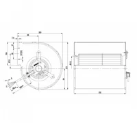 Центробежный вентилятор ebmpapst D2E133DM4701