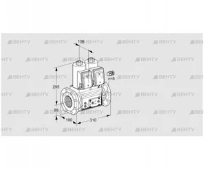 VCS780F05NNQR3E/PPPP/PPPP (88203470) Сдвоенный газовый клапан Kromschroder