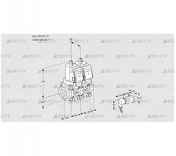 VCS2T25N/25N05NNWGR/2--3/PPPP (88102675) Сдвоенный газовый клапан Kromschroder