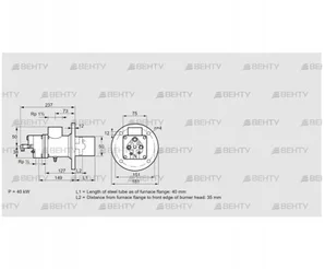 BIO 50KG-40/35-(35)D (84015415) Газовая горелка Kromschroder