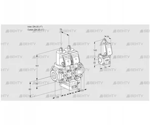 VCH1T25N/25N05NHAVQGR/PPPP/PPBS (88106412) Клапан с регулятором расхода Kromschroder